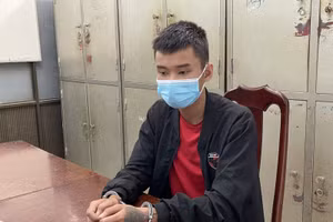 Đối tượng Huỳnh Minh Dương tại Cơ quan điều tra.