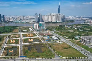 Lô đất 3-12 bị Tập đoàn Tân Hoàng Minh bỏ cọc.