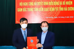 Ông Nguyễn Văn Hinh, Phó giám đốc Trung tâm Y tế Thành phố Hải Dương được bổ nhiệm giữ chức vụ Giám đốc Trung tâm Kiểm soát bệnh tật tỉnh Hải Dương.
