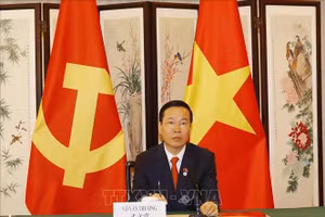 Thường trực Ban Bí thư Võ Văn Thưởng hội đàm với Ủy viên Thường vụ Bộ Chính trị Đảng Cộng sản Trung Quốc Thái Kỳ. Ảnh: Trí Dũng/TTXVN