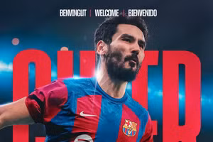 Ilkay Gundogan gia nhập Barcelona với hợp đồng có thời hạn hai năm.