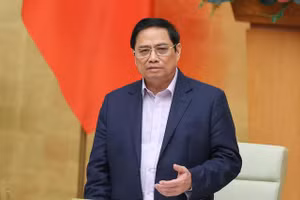 Thủ tướng Phạm Minh Chính chủ trì họp Chính phủ thường kỳ, sáng 4/6. Ảnh: Nhật Bắc.
