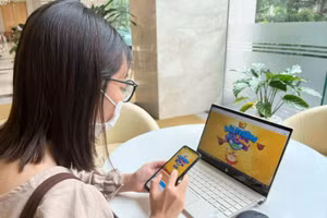 Thí sinh dự thi Đấu trường K12Online.