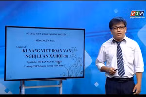 Thầy Hồ Tấn Nguyên Minh tham gia dạy học trên truyền hình.
