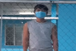 Tài công Lý Văn Tâm tại nơi cách ly tập trung. Ảnh: Công an An Giang.
