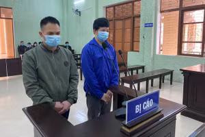 2 bị cáo tại phiên toà xét xử. Ảnh: Lê Nam.