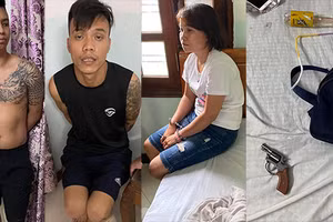 Các đối tượng khi bị lực lượng công an khống chế. Ảnh: CAND