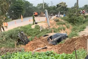 Hình ảnh vụ tai nạn được chia sẻ lên mạng xã hội.