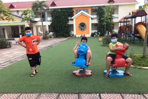 Học sinh Trường TH Lưu Quý An cách ly tập trung tại Trường MN Trưng Nhị (TP. Phúc Yên)