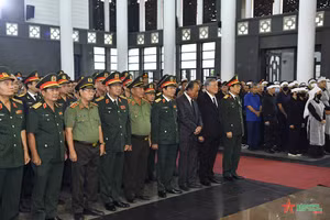 Quang cảnh Lễ truy điệu Thượng tướng Nguyễn Chí Vịnh. Ảnh: TUẤN HUY