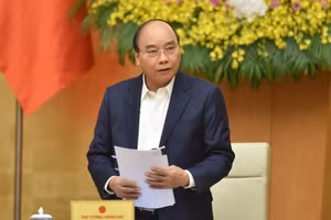 Thủ tướng Nguyễn Xuân Phúc chủ trì phiên họp Chính phủ thường kỳ tháng 12/2020. Ảnh: VGP/Quang Hiếu