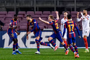 Barca đang là đội có thành tích tốt nhất La Liga tính từ đầu năm 2021. (Ảnh: Getty).