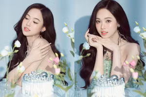 Á hậu Trịnh Thùy Linh khoe nhan sắc trong veo, cực ngọt đón tuổi 21