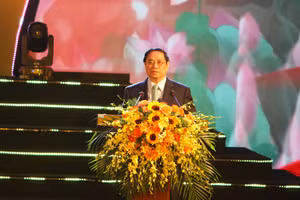 Thủ tướng Phạm Minh Chính phát biểu tại Hội nghị. (Ảnh: Đại Dương).