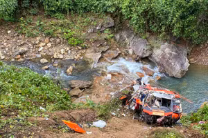 Hiện trường vụ tai nạn. 