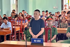 Vũ Viết Hải tại phiên tòa xét xử.