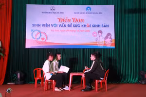 Một tiểu phẩm tình huống biểu diễn tại diễn đàn.