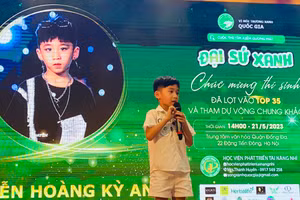 Thí sinh tham gia vòng chung khảo cuộc thi Tìm kiếm gương mặt “Đại sứ Xanh”.