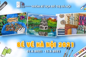 Triển lãm "Bé vẽ Hà Nội” bằng hình thức online