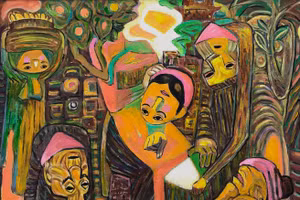 Tác phẩm “Chợ Hà Nội”.