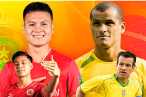 Công an Hà Nội so tài cùng tuyển huyền thoại Brazil trên sân Hàng Đẫy.