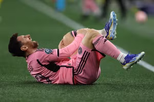 Messi dính chấn thương ở giải nhà nghề Mỹ. 