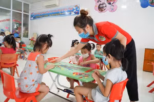 Các bé sớm hòa nhập với trường, lớp sau kỳ nghỉ dài.