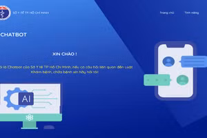 Chatbot Sở Y tế TPHCM – “chuyên gia” giải đáp các câu hỏi liên quan đến các quy định pháp luật trong lĩnh vực khám, chữa bệnh. (Ảnh: Sở Y tế TPHCM)