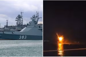 Tàu tên lửa tàng hình Sergey Kotov bị tổn thất sau cuộc tấn công của USV Ukraine