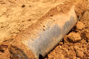 Quả bom lớn vừa được phát hiện tại một đập nước ở Hà Tĩnh.