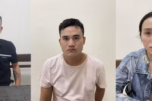 Các đối tượng: Bảo, Nhân, My (từ trái qua phải). Ảnh: Công an. 