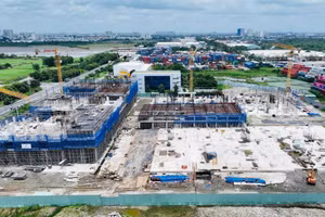 Một dự án Nhà ở xã hội đang được triển khai xây dựng.