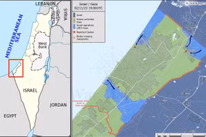Israel đánh xuyên Địa Trung Hải, cắt rời dải Gaza làm hai phần