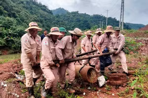 Sau khi phát hiện, quả bom nặng gần 340kg đã được xử lý an toàn.