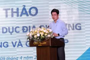 Ông Nguyễn Xuân Thành - Vụ trưởng Vụ GDTrH, Bộ GD&ĐT phát biểu tại Hội thảo. (Ảnh: TT)