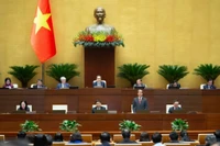 Bộ trưởng Bộ GD&ĐT Nguyễn Kim Sơn tại phiên thảo luận của Quốc hội ngày 20/11.