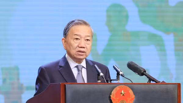 Tổng Bí thư Tô Lâm phát biểu tại Lễ kỷ niệm 80 năm Ngày truyền thống ngành Thể dục thể thao Việt Nam. Ảnh VGP/Nhật Bắc 