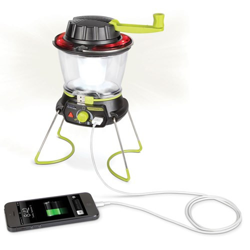 Đèn kết hợp với bộ sạc pin di động.