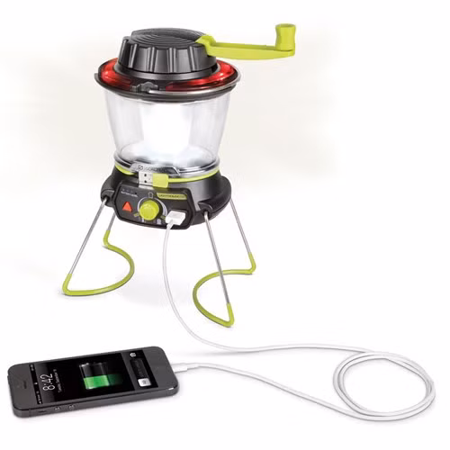 Đèn kết hợp với bộ sạc pin di động.