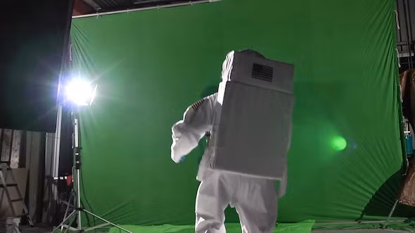 Cảnh quay thực tế với phông xanh