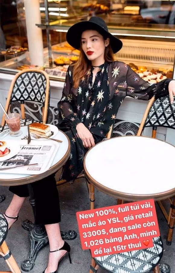 Kỳ Duyên thanh lý mẫu áo với giá còn 15 triệu.