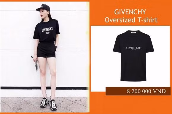 Có tình yêu bất tận với những chiếc áo thun basic, một mẫu áo phông dạo phố "sương sương" của người đẹp cũng có giá hơn 8 triệu đồng.