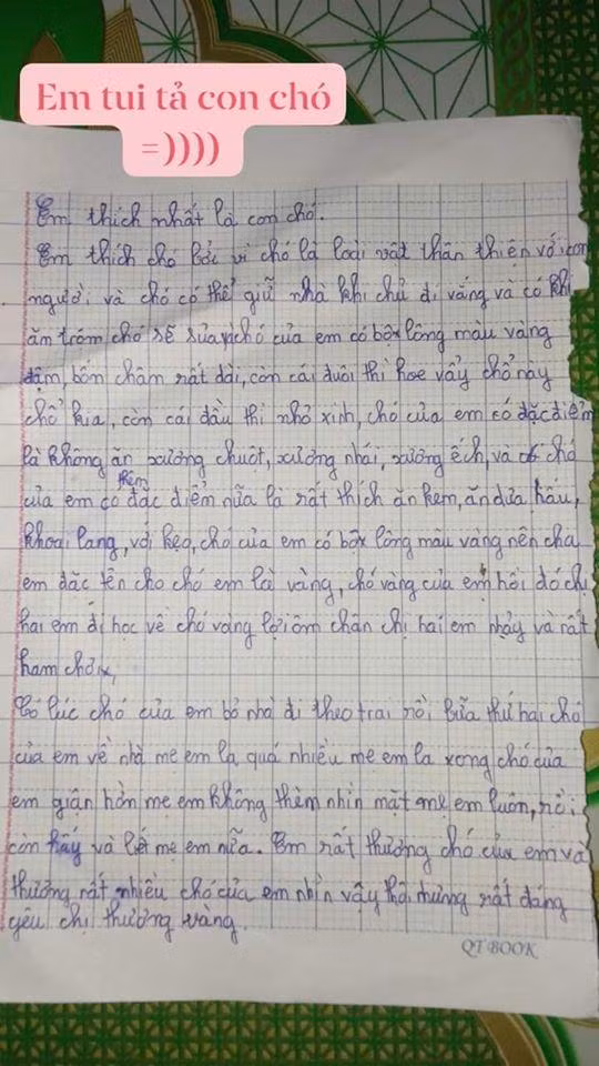 Bài văn tả con chó.