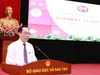Thứ trưởng Bộ GD&ĐT Hoàng Minh Sơn phát biểu chúc mừng Đại hội Đảng bộ Cục Quản lý chất lượng.