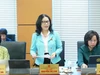 GS.TS Nguyễn Thị Lan – Giám đốc Học viện Nông nghiệp Việt Nam, đại biểu đoàn đại biểu Quốc hội TP Hà Nội phát biểu thảo luận tại tổ 1 - chiều 22/10.