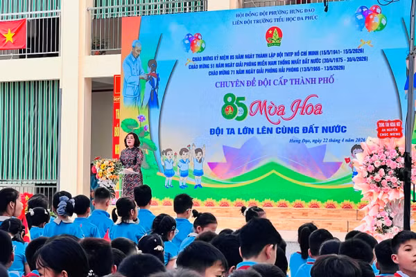 Chuyên đề Đội cấp thành phố của Trường Tiểu học Đa Phúc, phường Hưng Đạo, TP Hải Phòng.