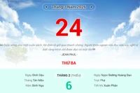 Lịch âm 24/3 - Xem lịch âm ngày 24/3