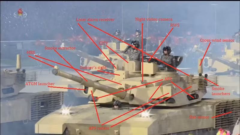 Armata Triều Tiên - xe tăng M2020 có tổ hợp phòng vệ chủ động đặc biệt