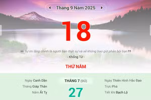 Lịch âm 18/9 - Xem lịch âm ngày 18/9