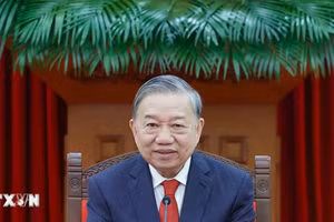 Tổng Bí thư Tô Lâm điện đàm với Tổng Bí thư, Chủ tịch nước Cộng hòa Nhân dân Trung Hoa Tập Cận Bình. (Ảnh: Thống Nhất/TTXVN)